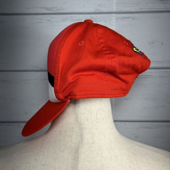 Pokemon Boys' Baseball Hat Snapback Cap Poke Ball Red White Youth Size - Picture 3 of 7